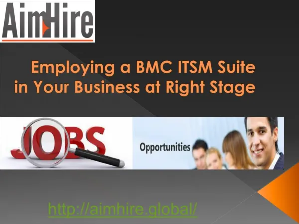 Employing a BMC ITSM Suite in Your Business at Right Stage