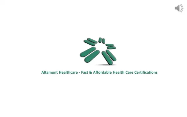 Fast & Affordable Health Care Certifications - Altamont Healthcare
