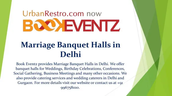 Marriage banquet halls in delhi