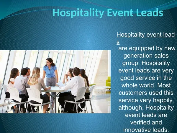 Hospitality Leads