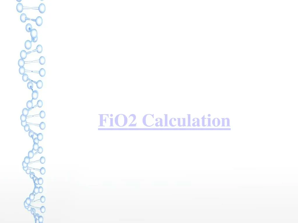 fio2 calculation