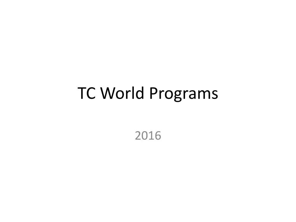tc world programs
