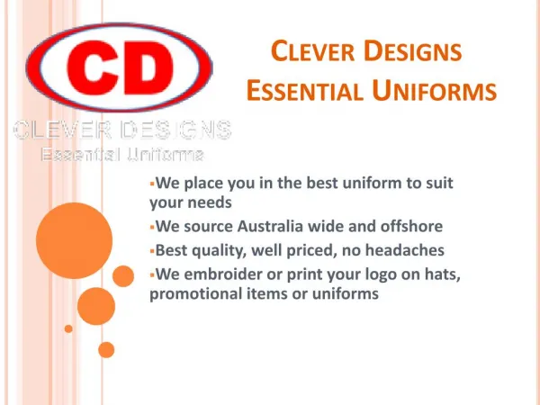 Buy Online Essential Uniforms At Clever Designs