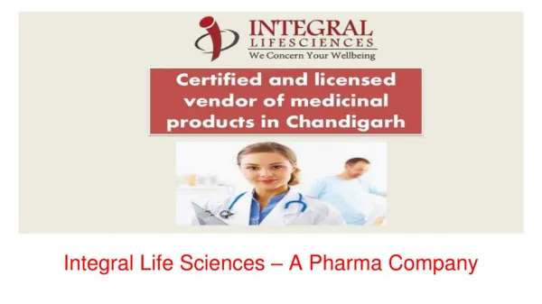 Integral Life Sciences - Pharma PCD
