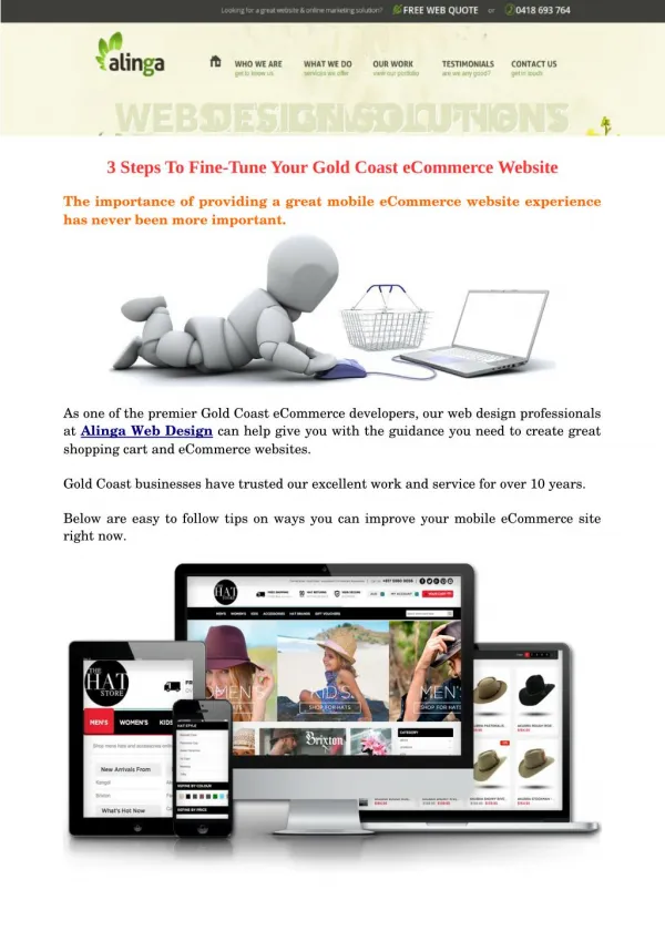 3 Steps To Fine-Tune Your Gold Coast eCommerce Website