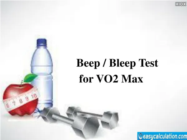 Beep Test for Vo2 Max Calculation