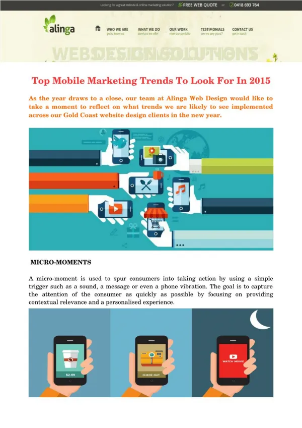 Top Mobile Marketing Trends To Look For In 2015