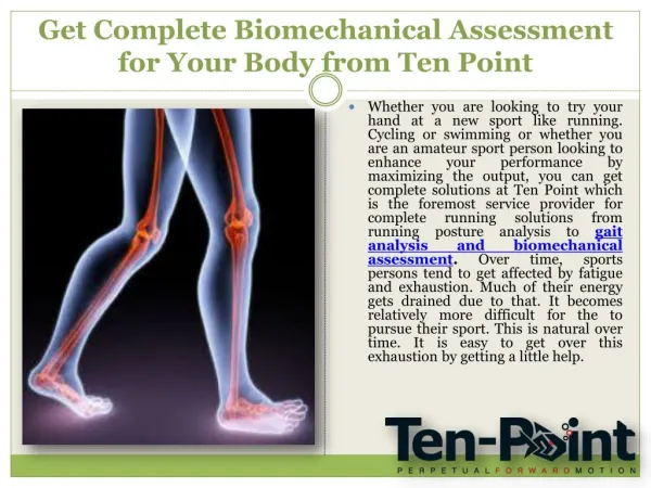 Get Complete Biomechanical Assessment for Your Body from Ten Point