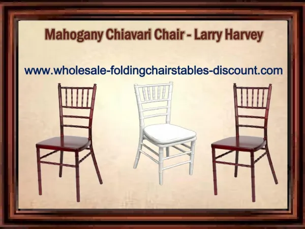 Mahogany Chiavari Chair - Larry Harvey