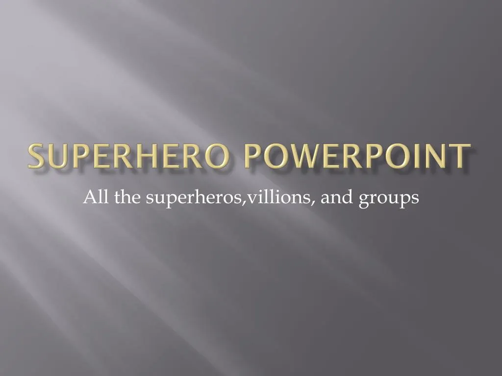 superhero powerpoint