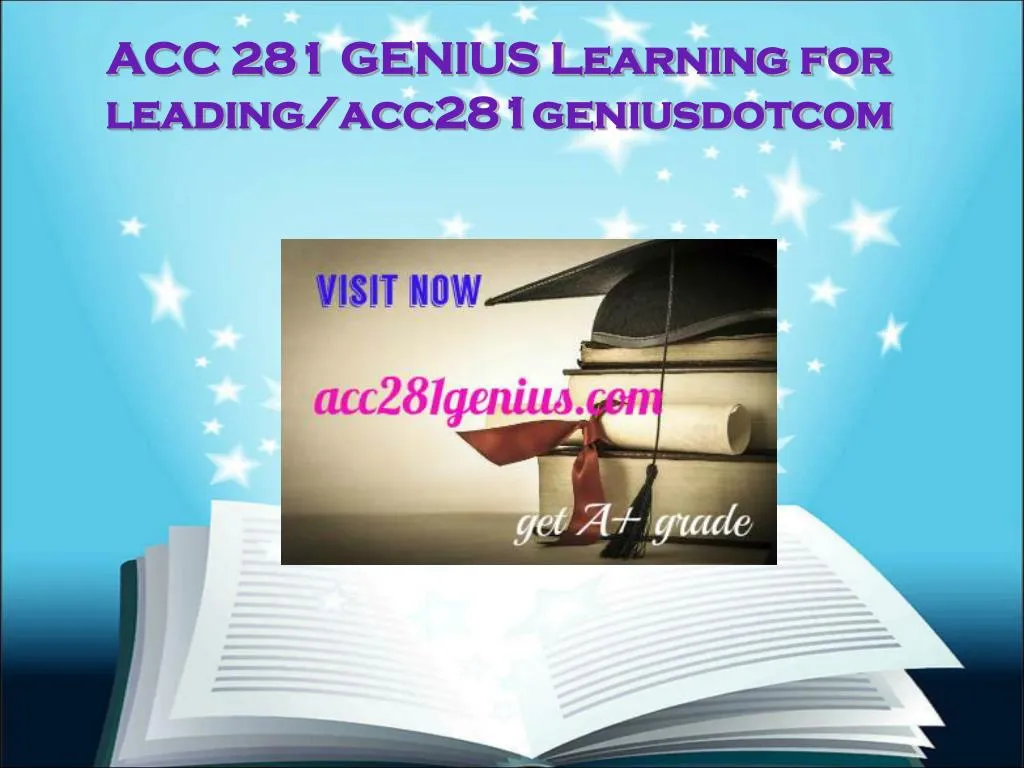 acc 281 genius learning for leading acc281geniusdotcom