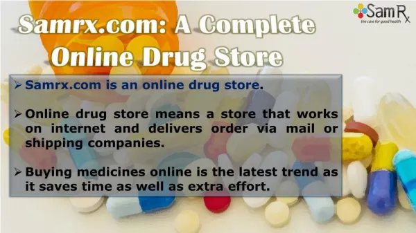 Samrx.com: A Complete Online Drug Store