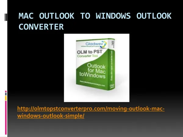 Mac Outlook to Window Outlook Software