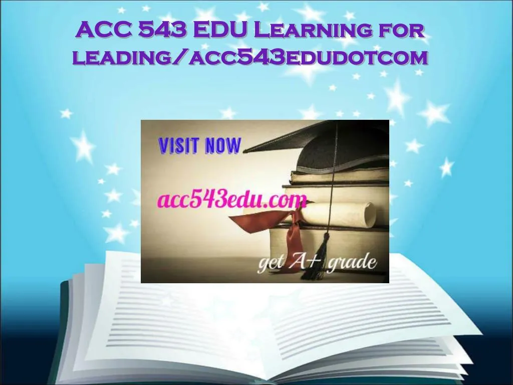 acc 543 edu learning for leading acc543edudotcom