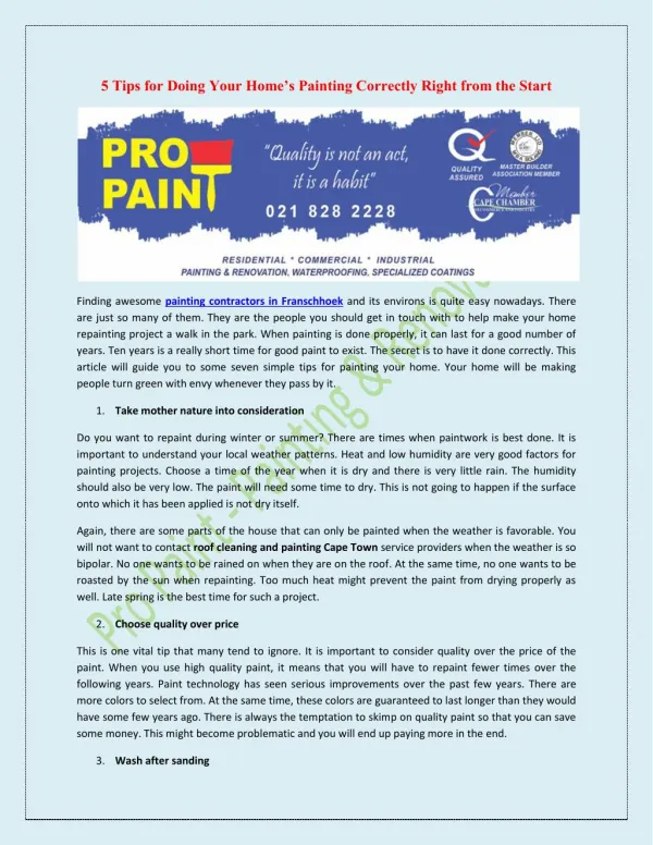 Pro Paint - Painting & Renovations