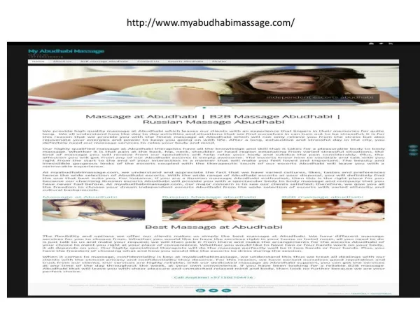 Massage at Abudhabi | B2B Massage Abudhabi | Russian Massage Abudhabi We provide high qua