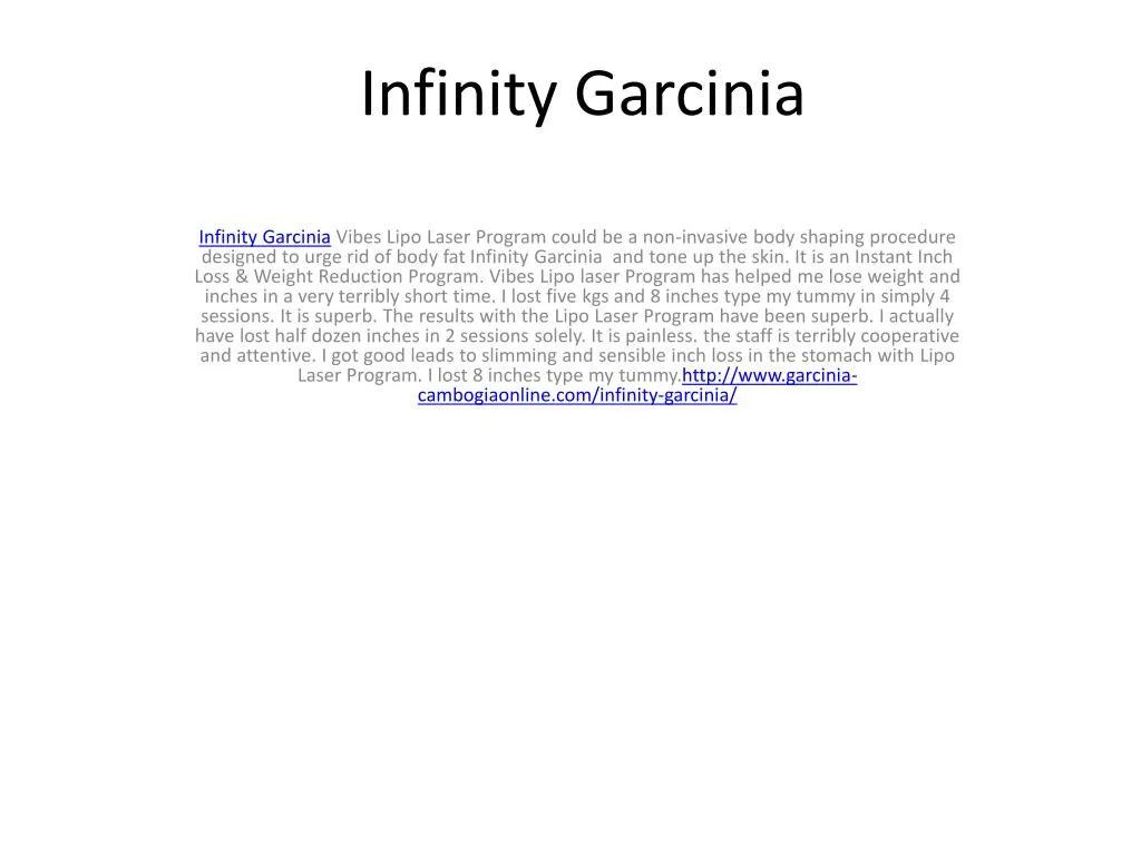 infinity garcinia
