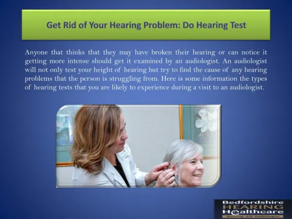 Get Rid of Your Hearing Problem: Do Hearing Test