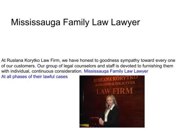 Mississauga Family Law Lawyer