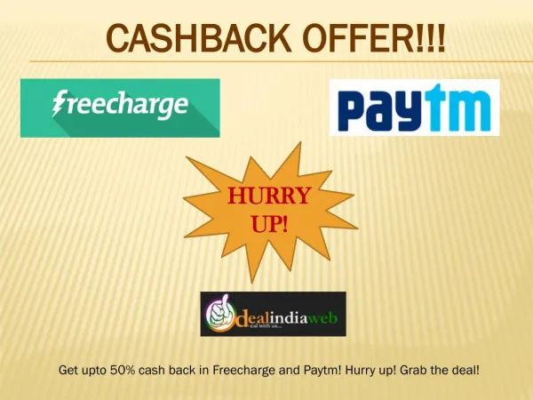 Cashback Offer In Dealindiaweb !!!