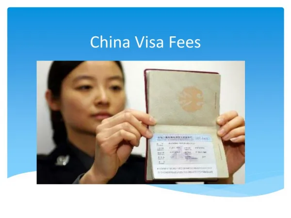Getting a Chinese Visa-Perfection Required