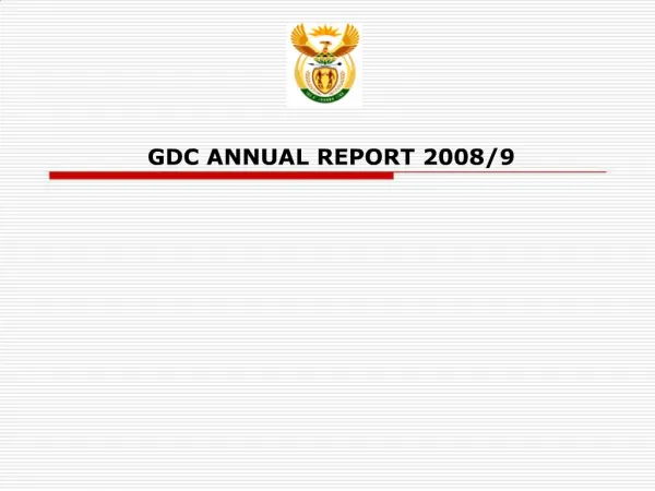 GDC ANNUAL REPORT 2008
