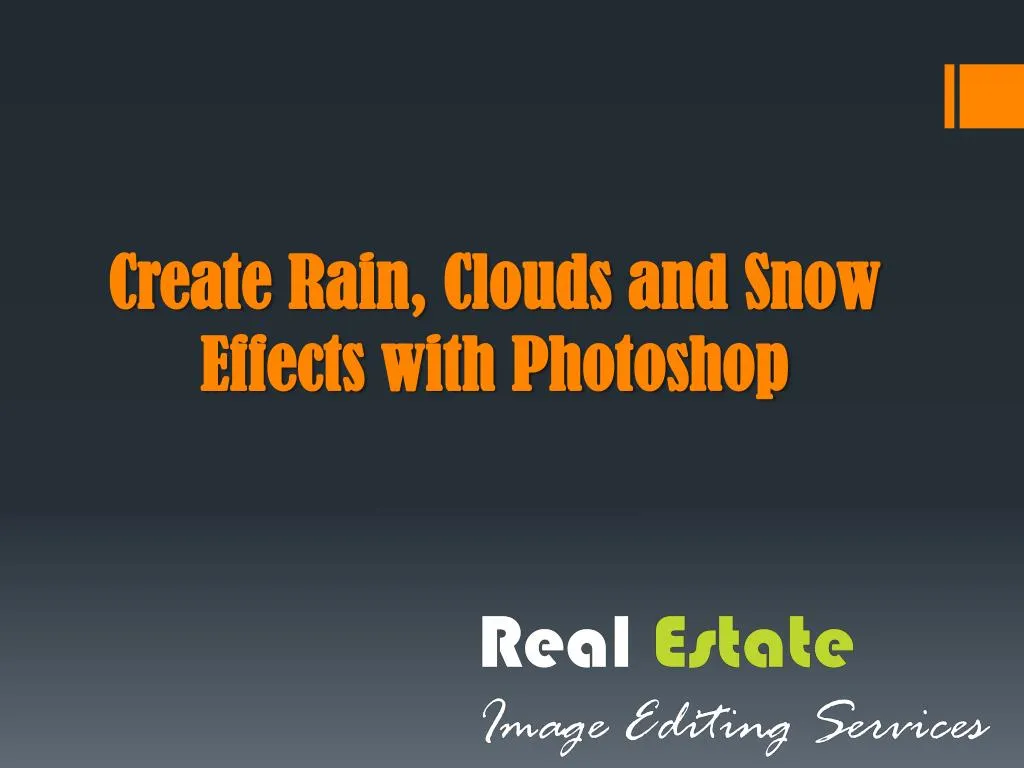 create r ain clouds and snow effects with photoshop