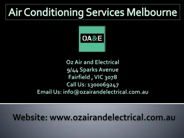 Air conditioning services melbourne