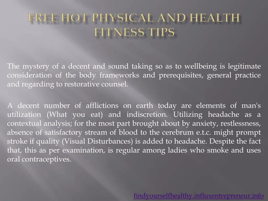 free hot physical and health fitness tips