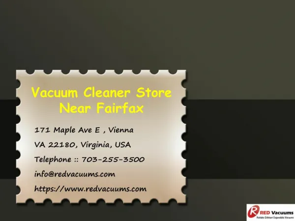 Vacuum Cleaner Store Near Fairfax