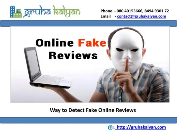 Way to Detect Fake Online Reviews