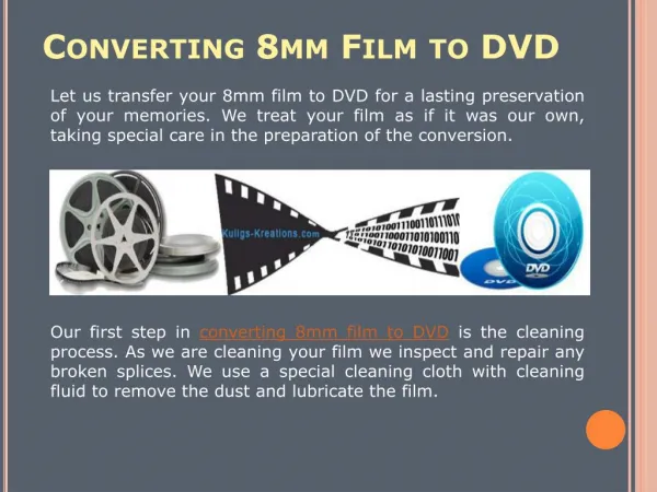 Convert 8mm Film to DVD