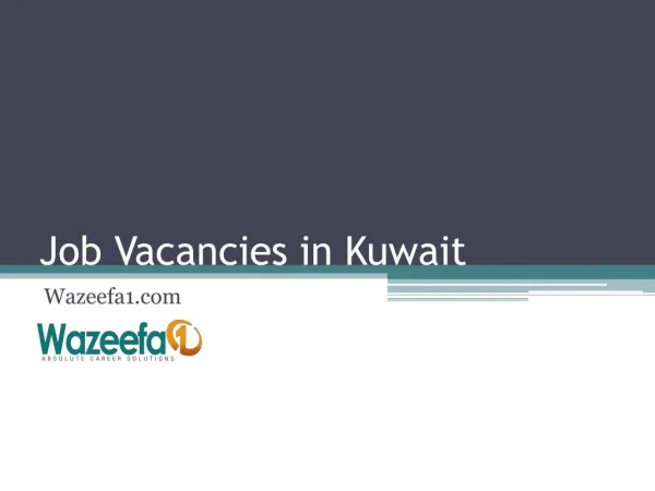 Latest Job Vacancies in Kuwait