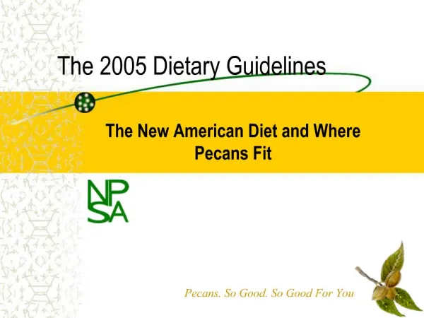 The 2005 Dietary Guidelines
