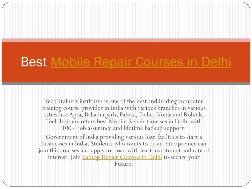 best mobile repair courses in delhi