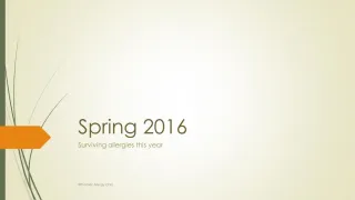 Spring Allergies - slide 1