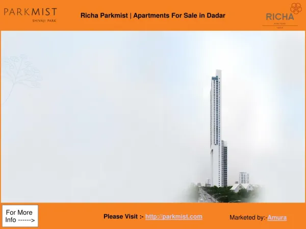 Richa Parkmist: 3 BHK Residential Apartments in Dadar West Mumbai