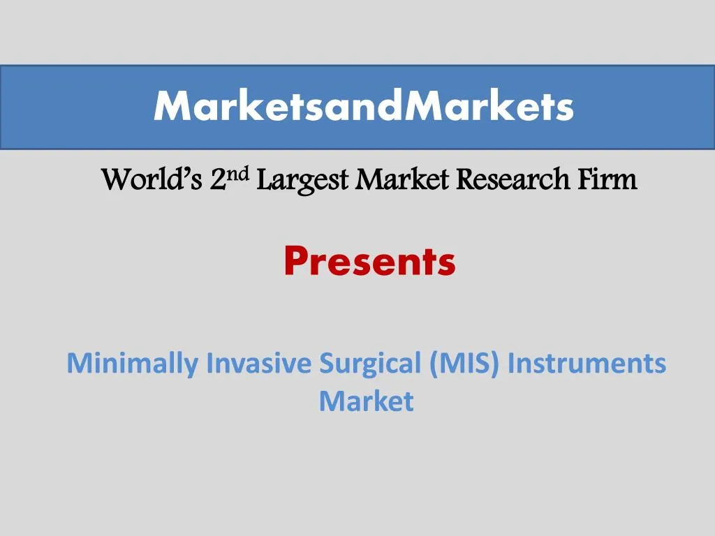 world s 2 nd largest market research firm