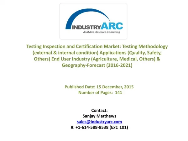Testing Inspection and Certification Market holds America as its leading geographical region.