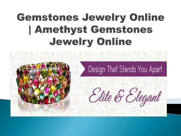 Gemstones Jewelry Online | Buy Natural Gemstones jewelry