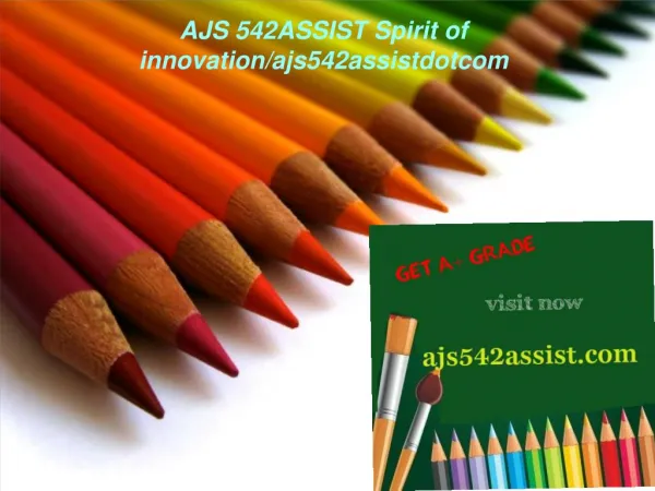 AJS 542ASSIST Spirit of innovation/ajs542assistdotcom