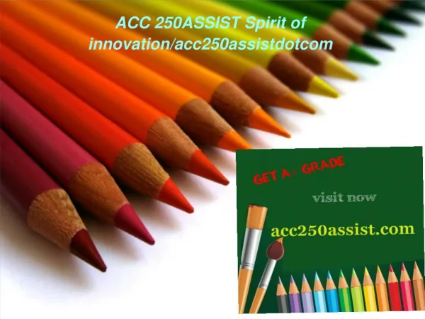 ACC 250ASSIST Spirit of innovation/acc250assistdotcom