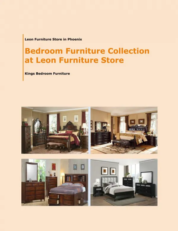 Bedroom Furniture Collection at Leon Furniture Store