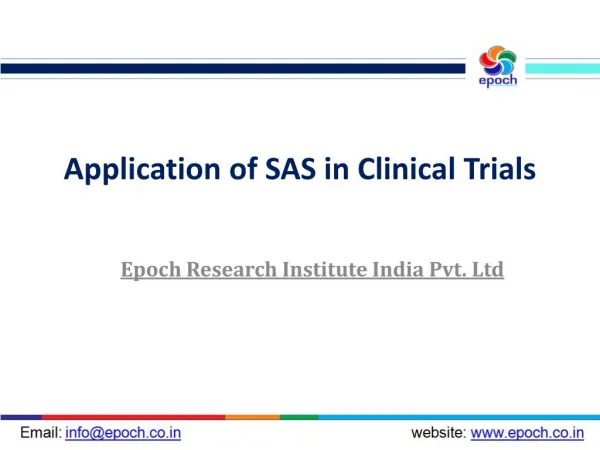 Clinical SAS Programming | SAS Training | Big Data | Hadoop | Business Analytics | Clinical SAS : Epoch Research Institu