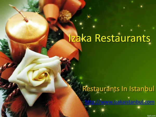Izaka restaurant - Istanbul taksim restaurant
