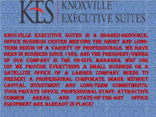 Office Space Rent Service in Knoxville