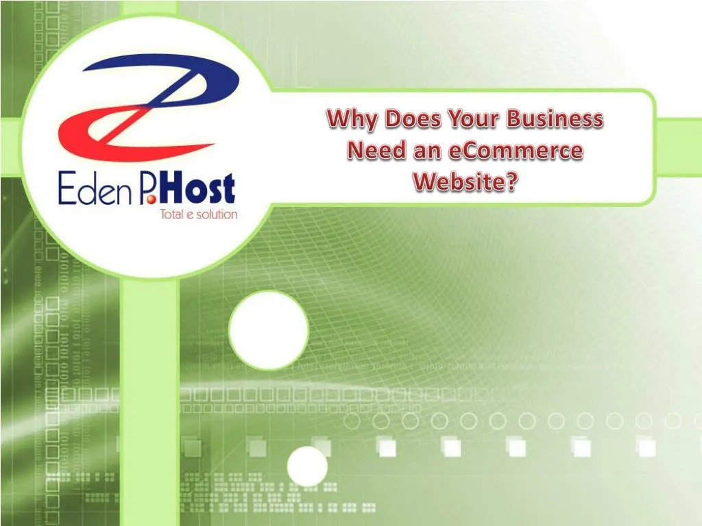why does your business need an ecommerce website