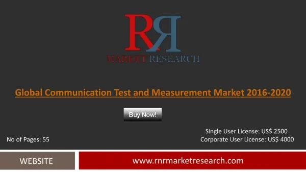 Communication Test and Measurement market Global Research and Analysis 2020