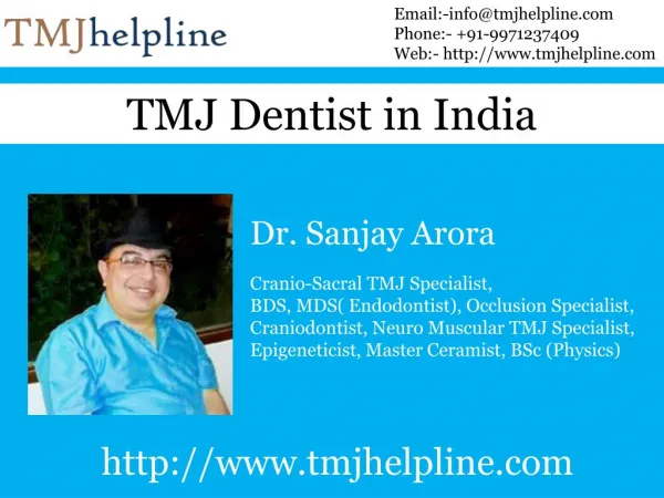 TMJ Dentist in India