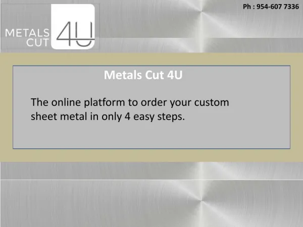 Buy Online Custom Cut Metals and Fabrication Services in USA